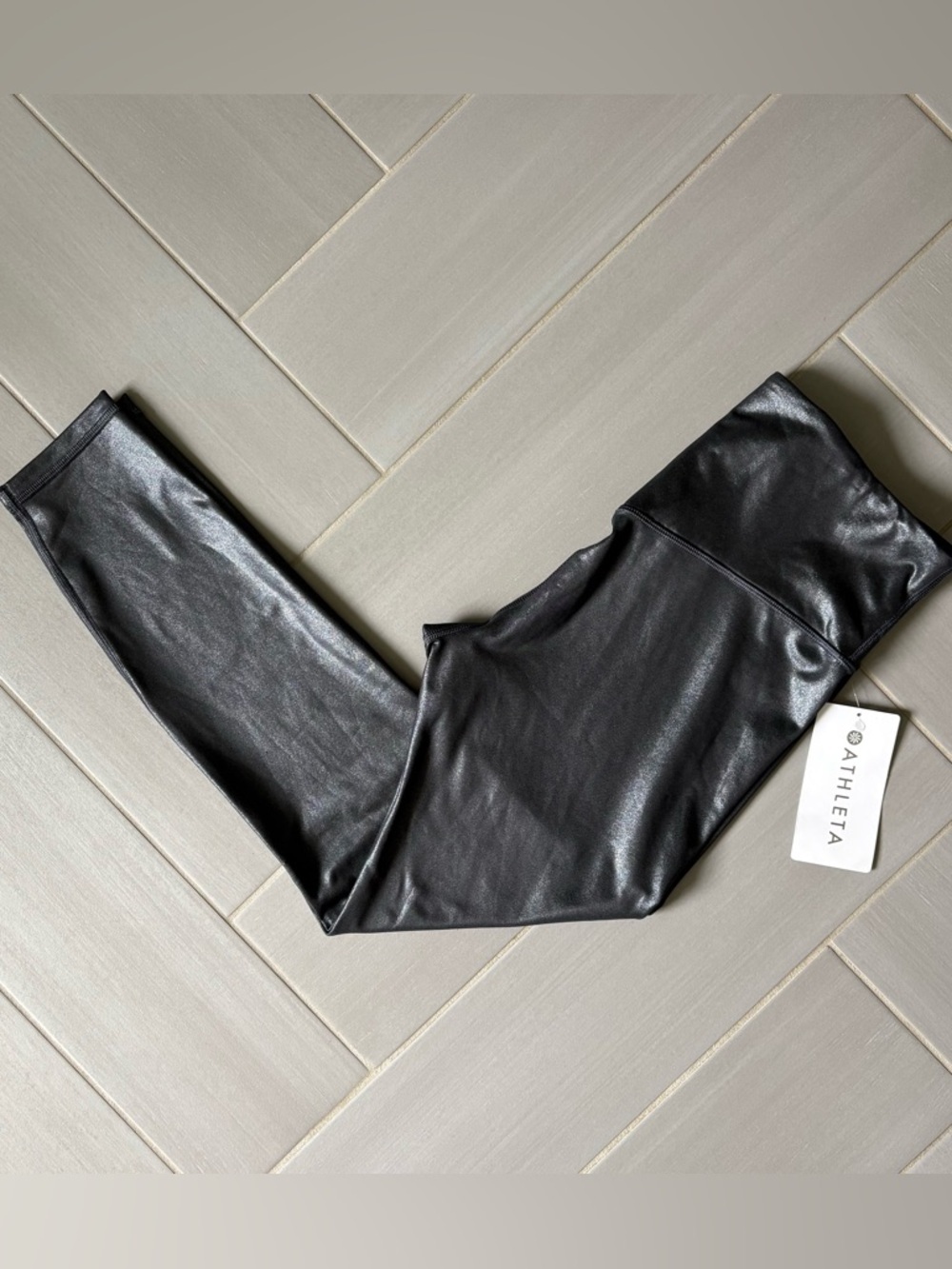 Athleta Elation Ultra High Rise Tights in Shimmer Black